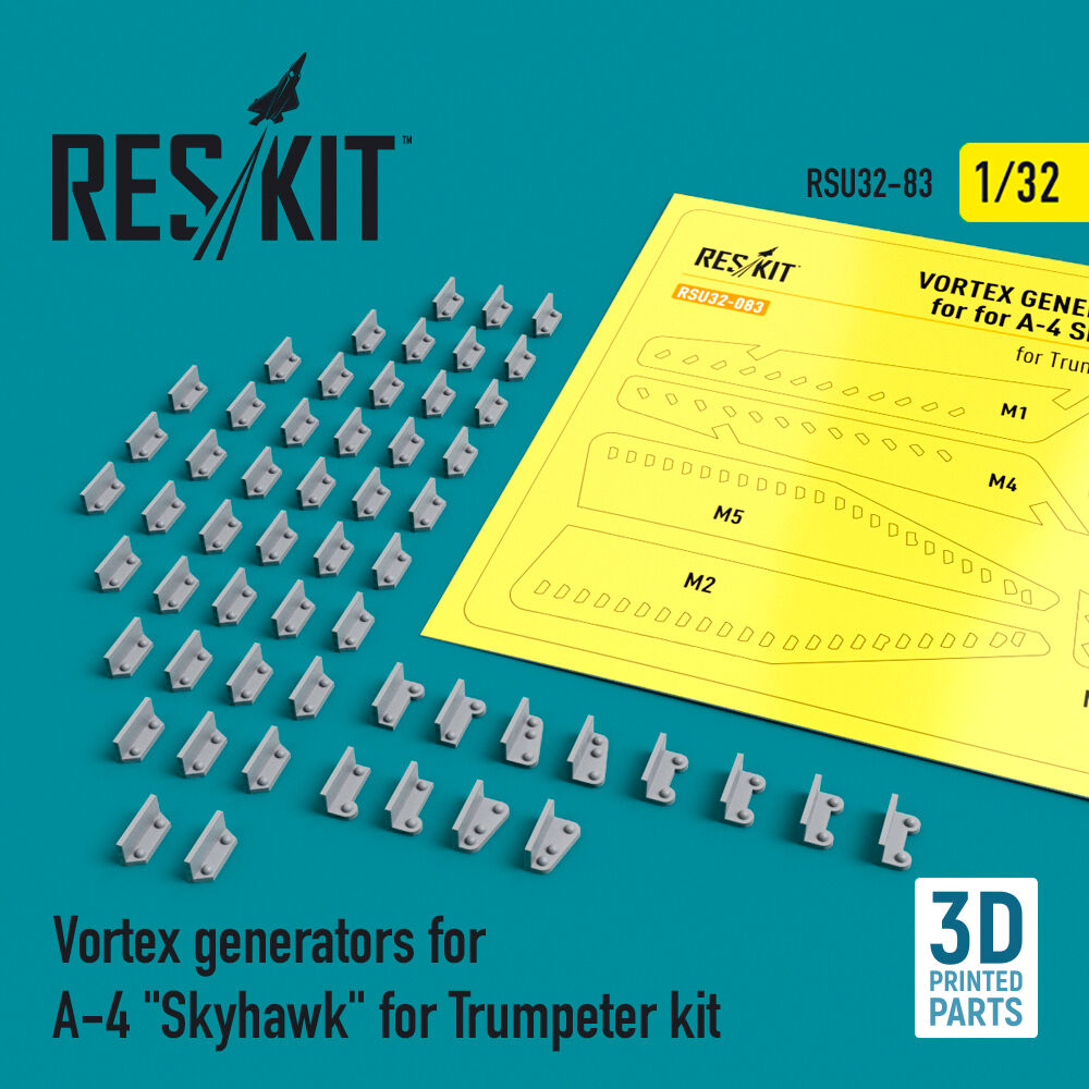 Vortex generators for A-4 Skyhawk for Trumpeter kit (3D Printed)