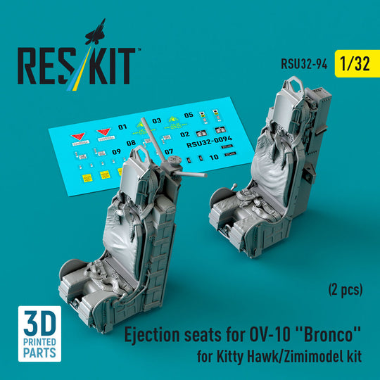 Ejection seats for OV-10 Bronco (2 pcs) for Kitty Hawk/Zimimodel kit (3D Printed)