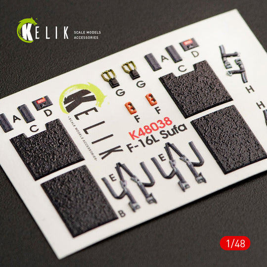 F-16I Sufa interior 3D decals for Kinetic kit