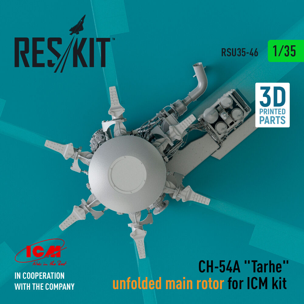 CH-54A Tarhe unfolded main rotor for ICM kit (3D Printed)