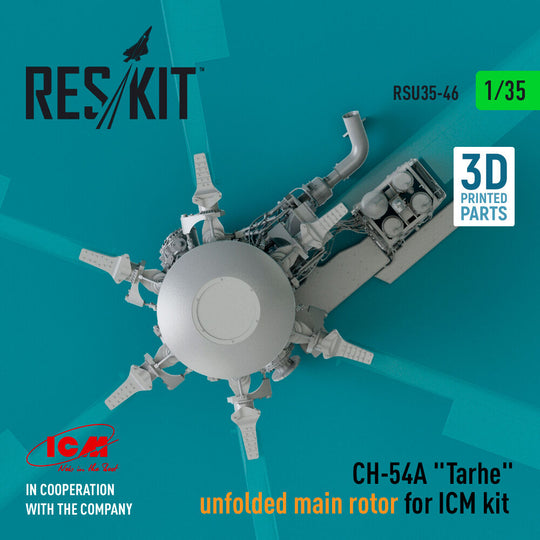 CH-54A Tarhe unfolded main rotor for ICM kit (3D Printed)