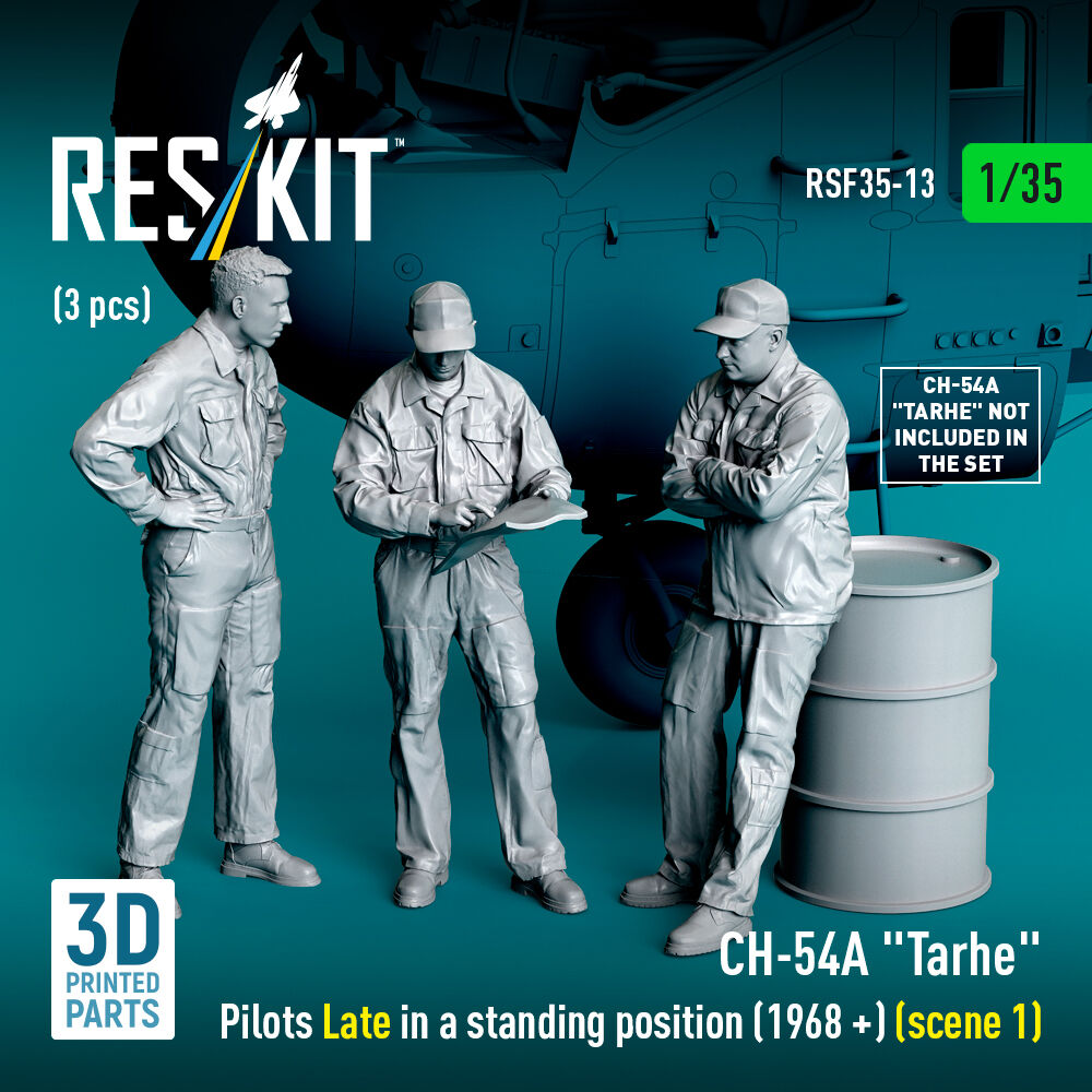 CH-54A Tarhe pilots Late in a standing position (1968 +) (scene 1) (3 pcs) (3D Printed)
