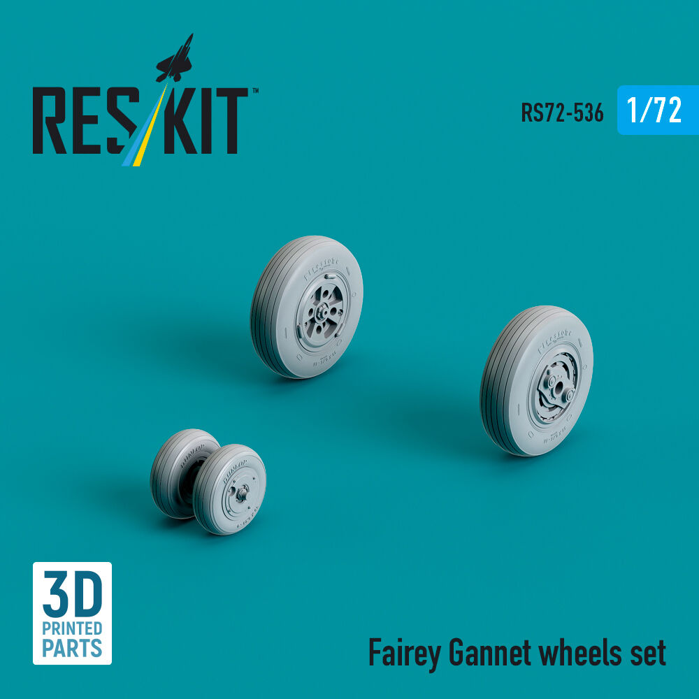 Fairey Gannet wheels set (3D Printed)