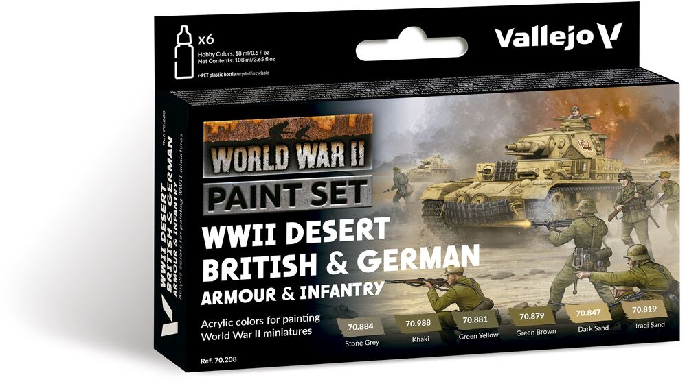 Model Color: Desert British & German Armour & Infantry  18 ml