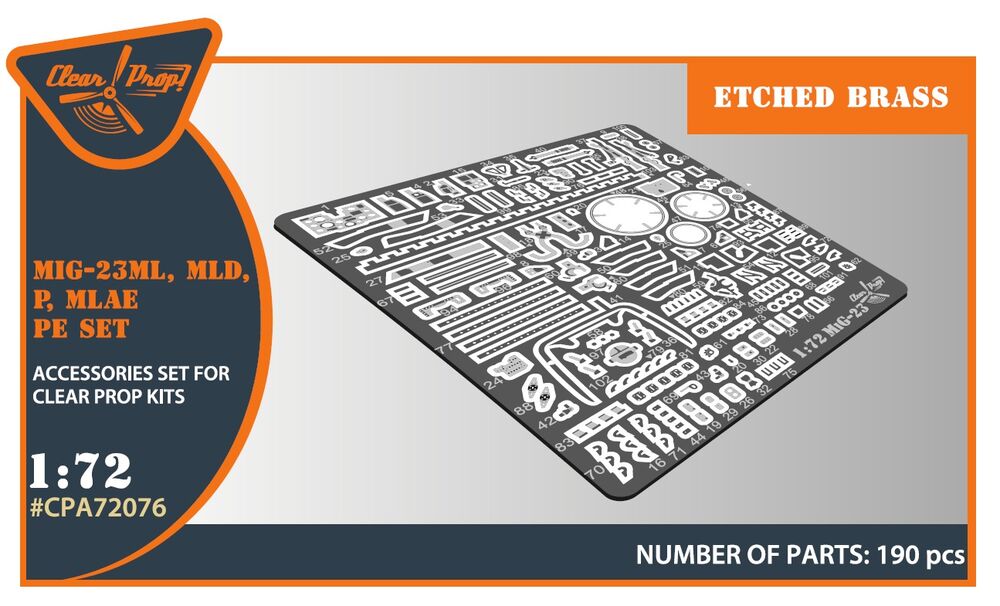 MiG-23ML, MLD, P, MLAE PE set for CP kits