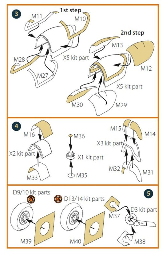 Spitfire Tr.9 double-sided painting mask for Airfix kit