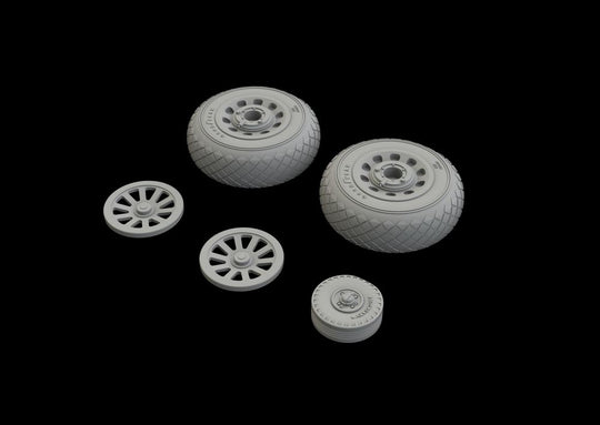 P-51D wheels diamond tread for Eduard