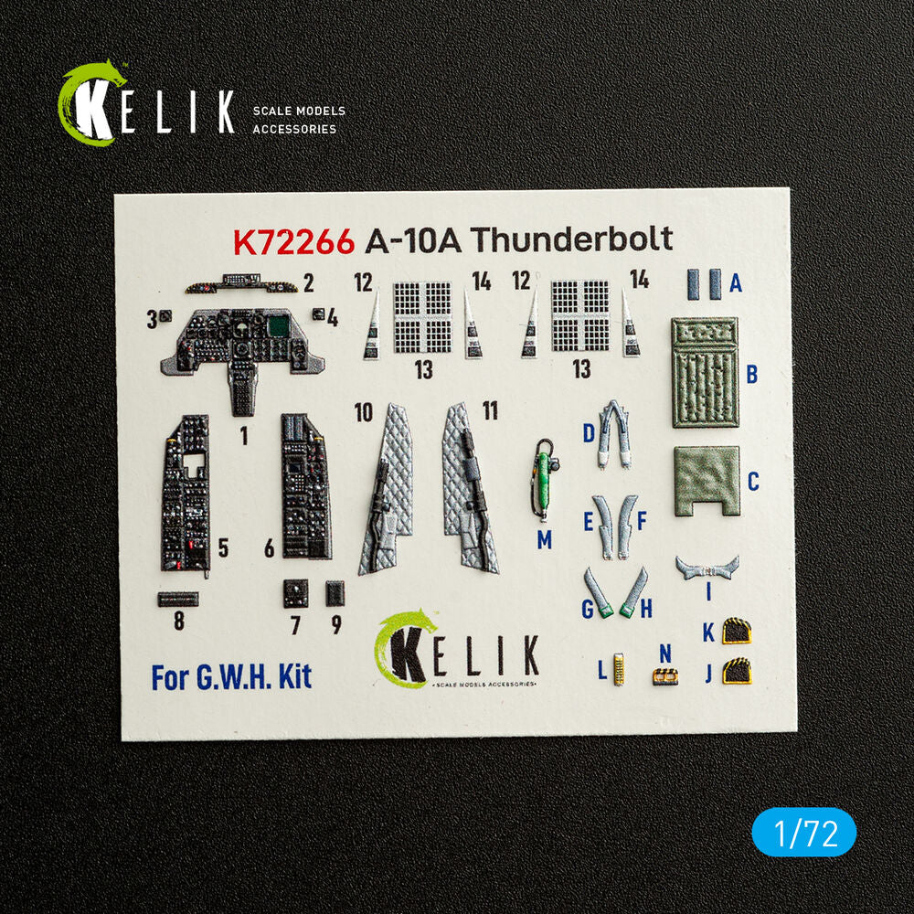 A-10A Thunderbolt -  interior 3D decals for Great Wall Hobby