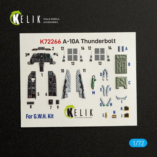 A-10A Thunderbolt -  interior 3D decals for Great Wall Hobby