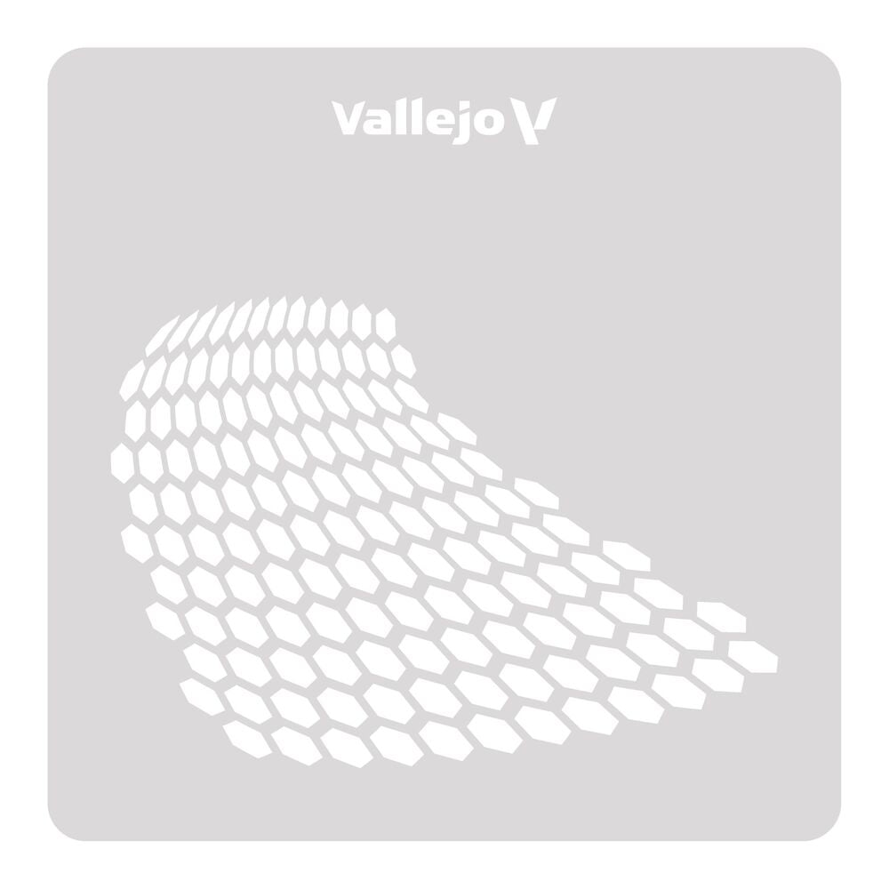 Vallejo Stencils: Distorted Honeycomb 125 x 125 mm