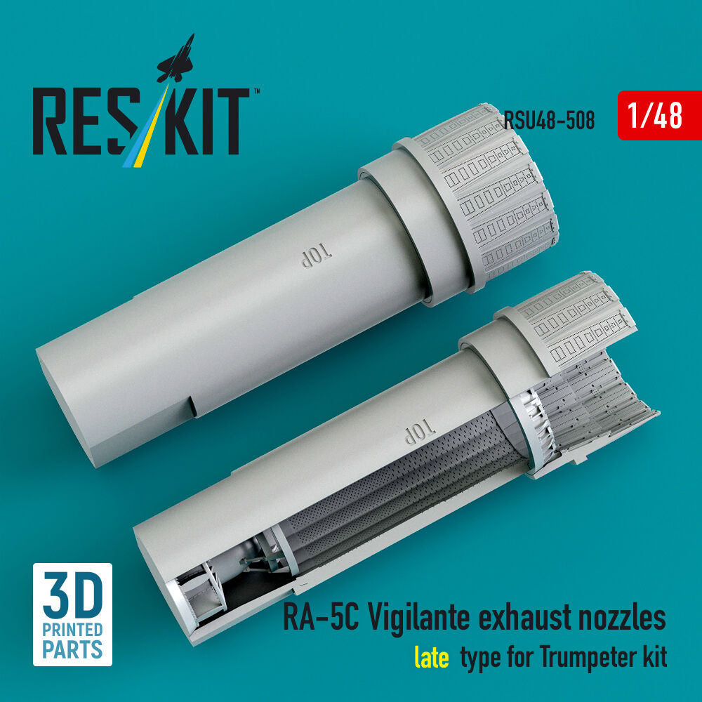 RA-5C Vigilante exhaust nozzles late type for Trumpeter kit (3D Printed)
