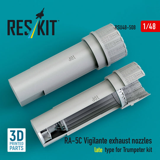 RA-5C Vigilante exhaust nozzles late type for Trumpeter kit (3D Printed)