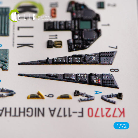 F-117A NIGHTHAWK - interior 3D decals for Hasegawa kit