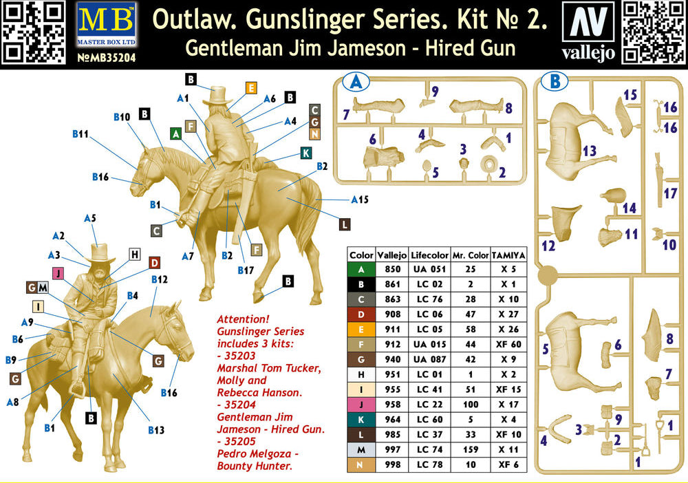 Outlow. Gunslinger series. Kit No.2. Gentleman Jim Jameson - Hired Gun