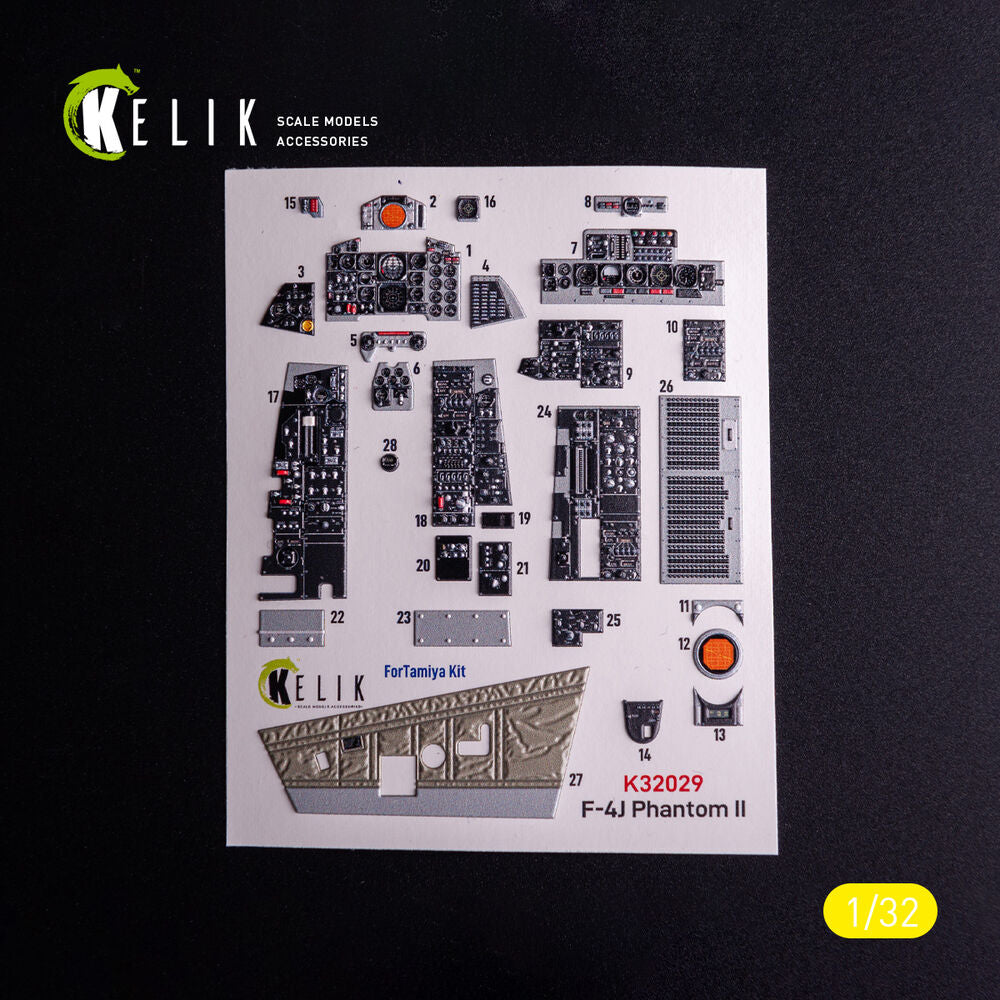 F-4J - interior 3D decals for Tamiya kit