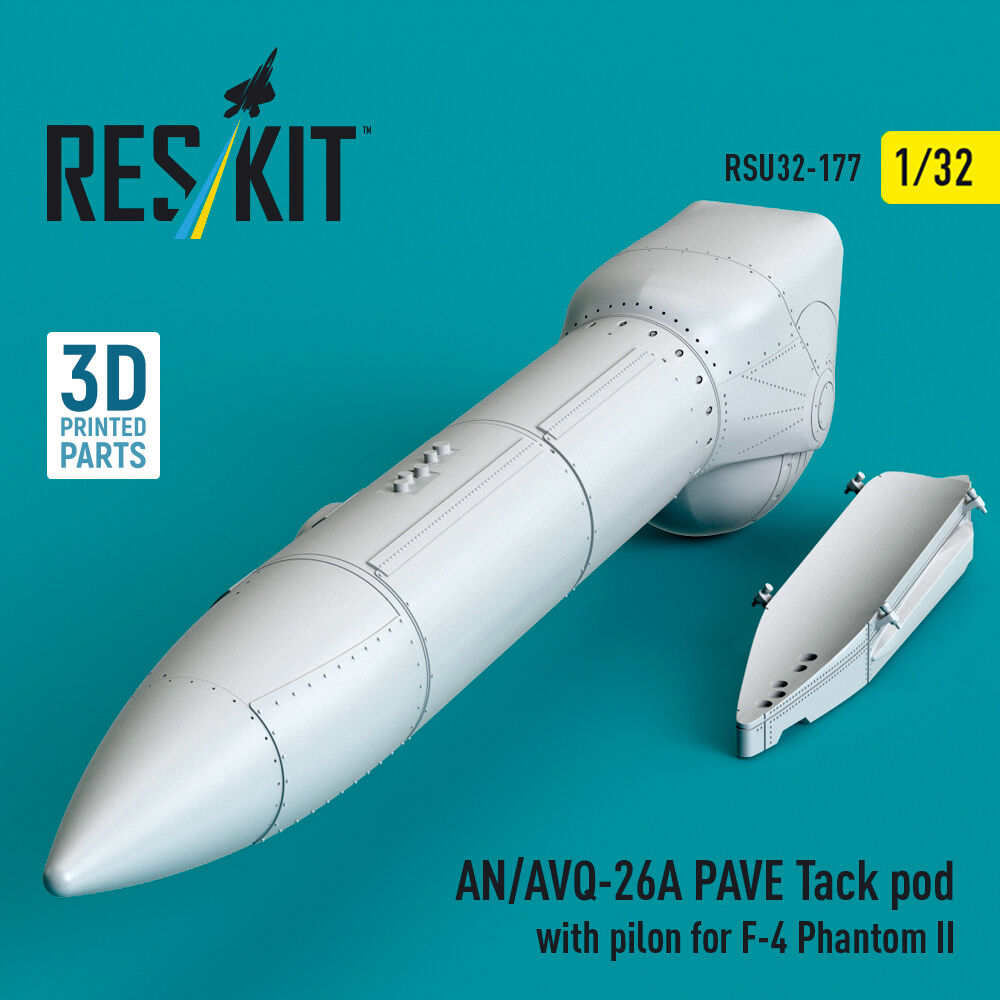 AN/AVQ-26A PAVE Tack pod with pilon for F-4 Phantom II (3D Printed)