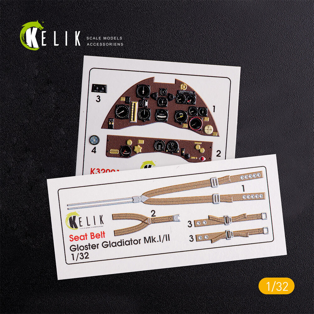 Gloster Gladiator Mk.II interior 3D decals for ICM kit
