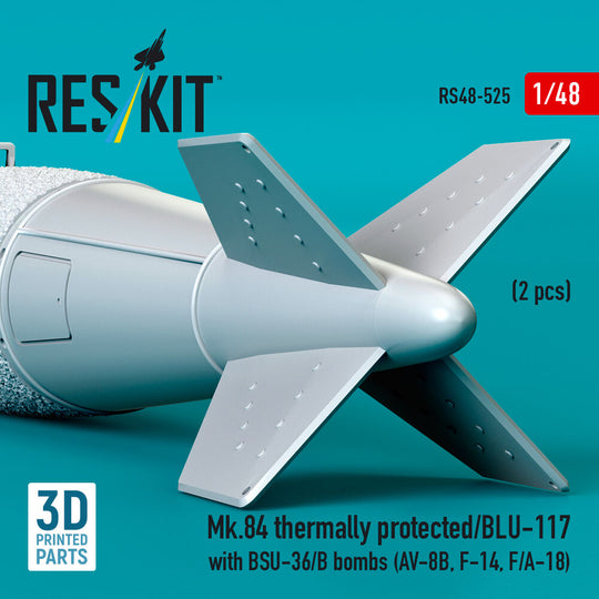 Mk.84 thermally protected/BLU-117 with BSU-36/B bombs (2 pcs) (AV-8B, F-14, F/A-18) (3D Printed)