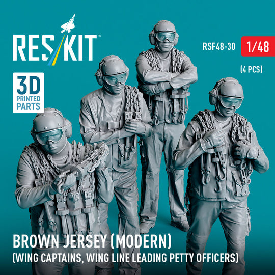 Brown jersey (modern) (Wing Captains, Wing Line Leading Petty Officers) (4 pcs) (3D Printed)
