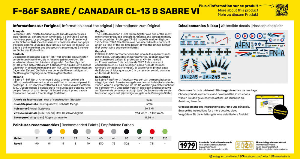 STARTER KIT F-86F Sabre / Canadair CL-13 B Sabre VI
