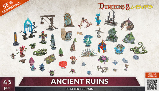 Dungeons & Lasers Expansion Set: ANCIENT RUINS SCATTER TERRAIN