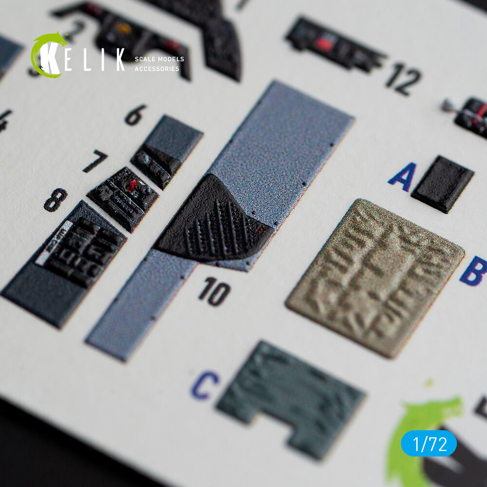 A1H Skyraider interior 3D decals for Hasegawa kit