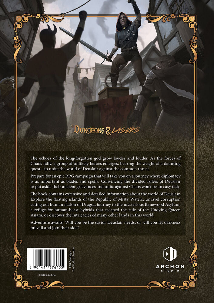 Dungeons & Lasers THE WORLD OF DEUSLAIR: RPG CAMPAIGN (hardcover)