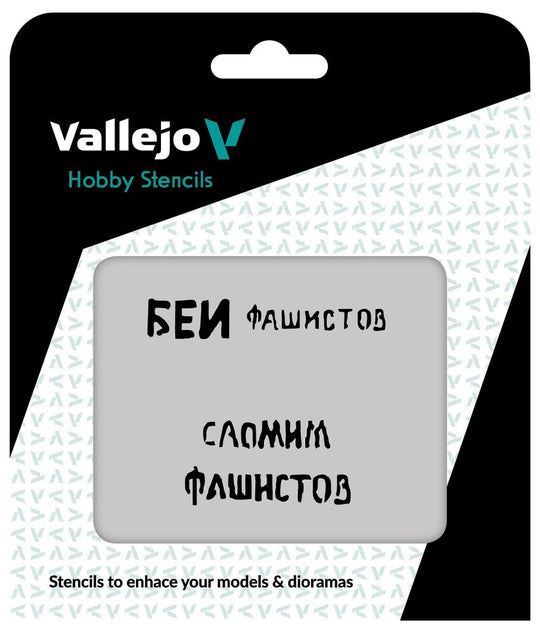 Vallejo Stencils: Soviet Slogans WWII nº 1 125 x 125 mm