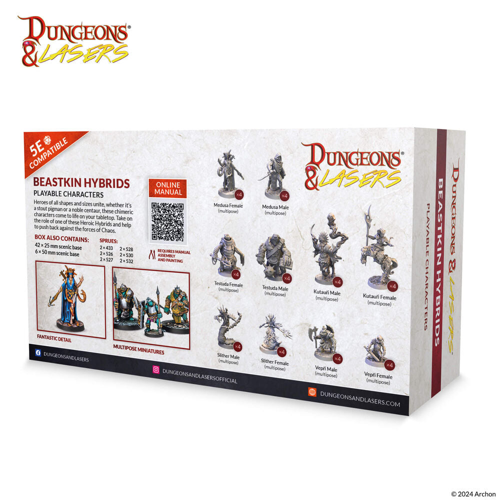 Dungeons & Lasers Miniatures:  BEASTKIN HYBRIDS: PLAYABLE CHARACTERS