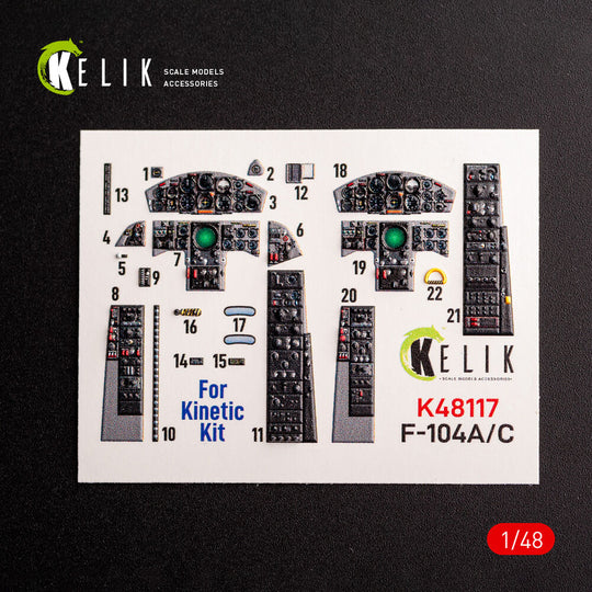 F-104 A/C - interior 3D decals for Kinetic kit