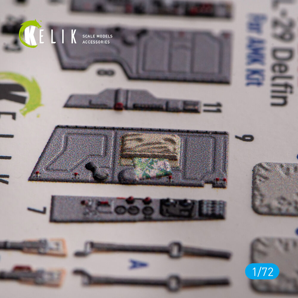 L-29 Delfin - interior 3D decals for AMK kit