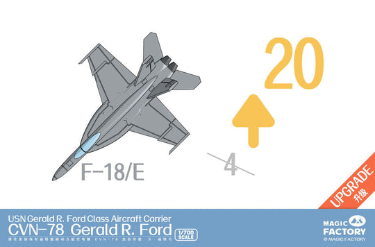 Clear Painted Colorful U.S. Navy  Gerald R. Ford-class aircraft carrier- USS Gerald R. Ford CVN-78