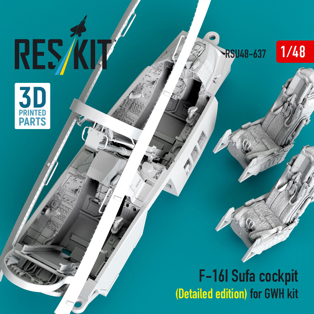 F-16I Sufa cockpit (Detailed edition) (3D Printed) for Great Wall Hobby