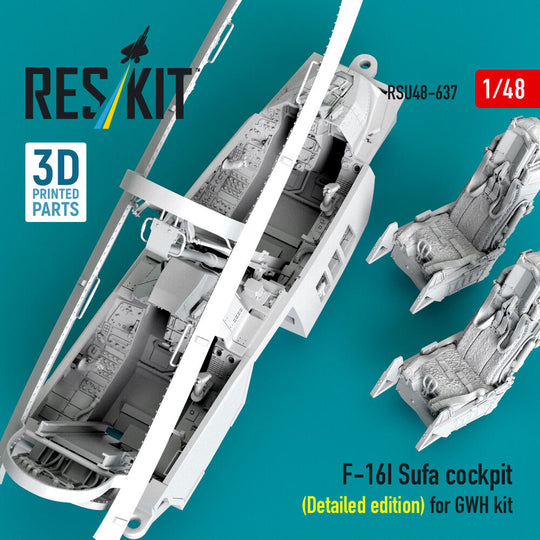 F-16I Sufa cockpit (Detailed edition) (3D Printed) for Great Wall Hobby