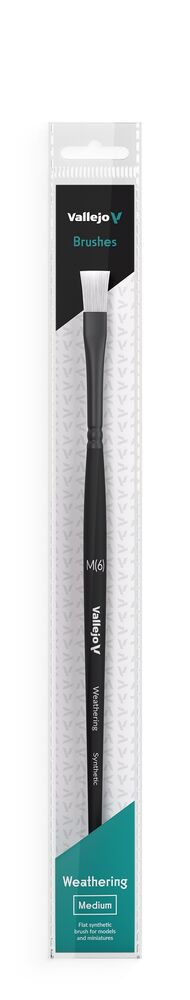 Weathering Flat Synthetic Brush  Medium (6)