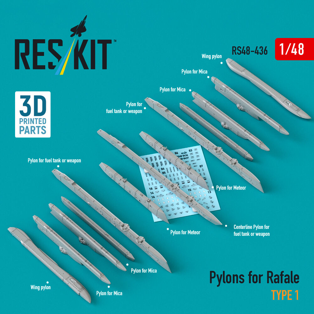 Pylons for Rafale type 1 (3D Printed)