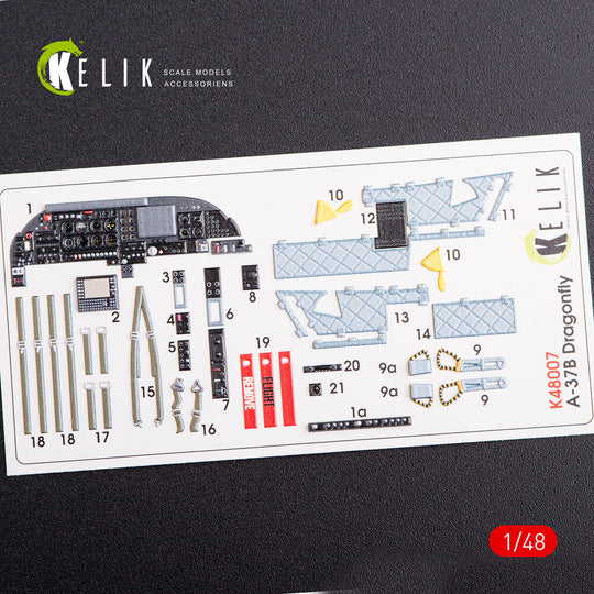 A-37B Dragonfly interior 3D decals for Trumpeter kit