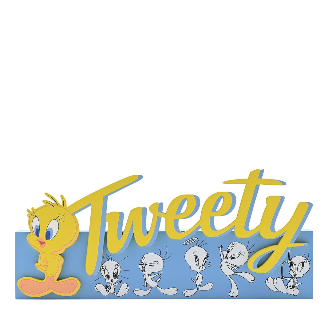 Warner Bros Looney Tunes Tweety Pie MDF Mantel Plaque - 28 x 13cm