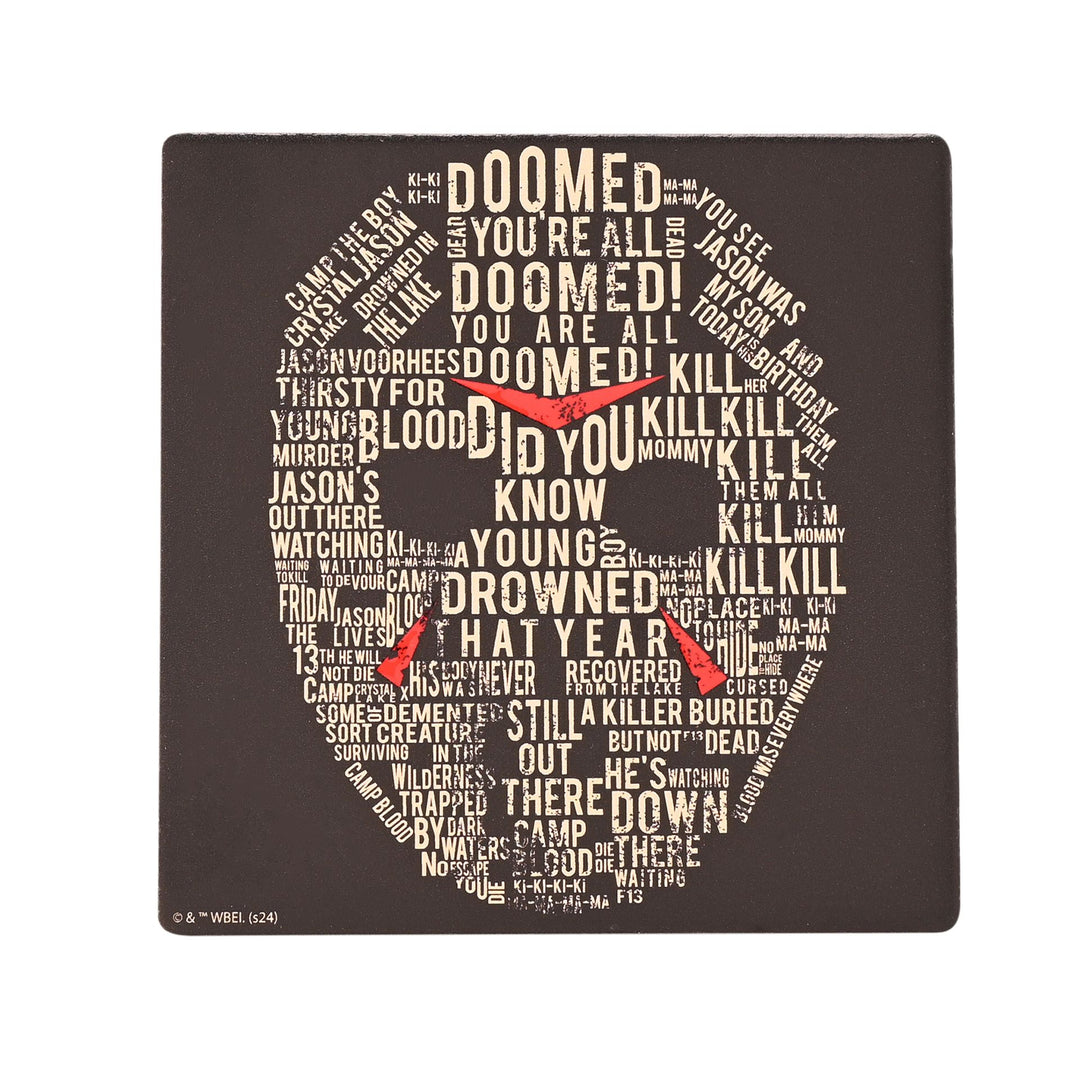 Warner Bros Friday 13th Square Coaster - Jason Mask