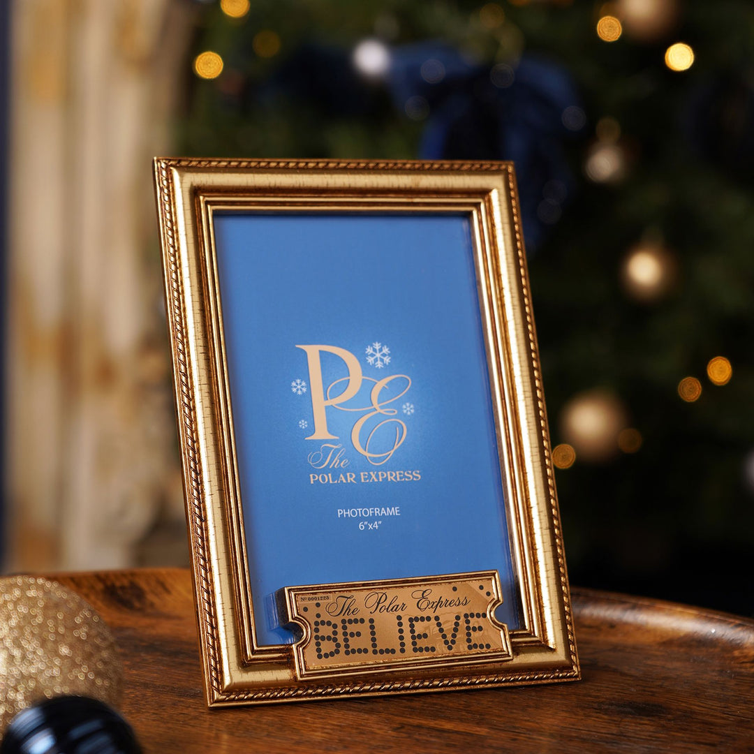 Warner Bros Polar Express Gold Photo Frame 4" x 6"
