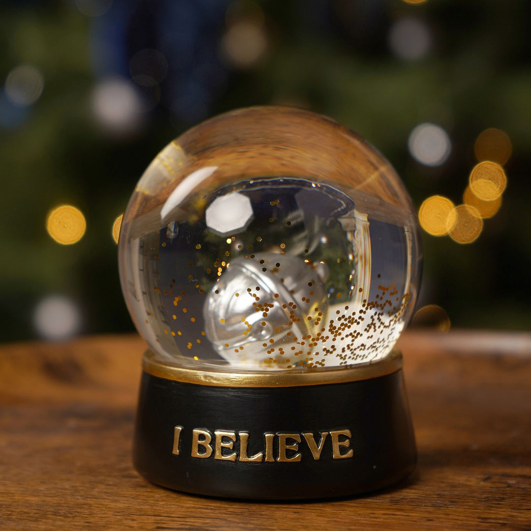 Warner Bros Polar Express I Believe Bell Snow Globe