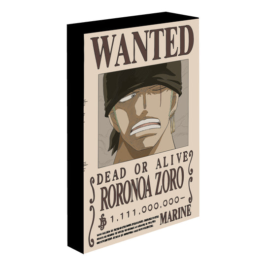 ONE PIECE - Zoro Wanted - Light Canvas 40X30 Cm
