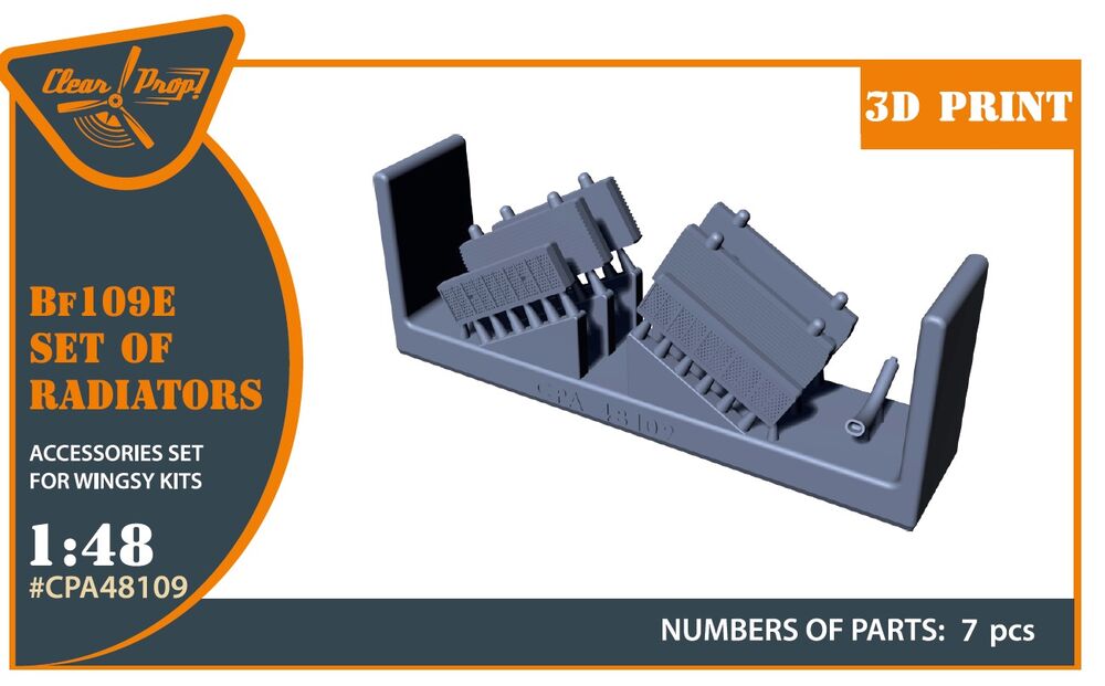 Bf-109E set of radiators for Wingsy Kits
