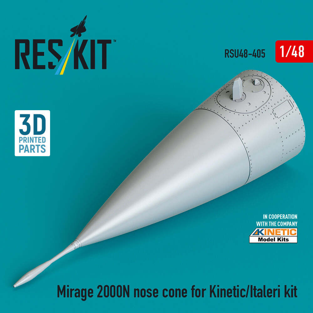 Mirage 2000N nose cone for Kinetic/Italeri kit (3D Printed)