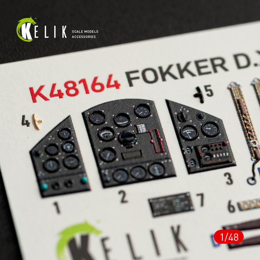 FOKKER D.XXI - interior 3D decals for Special Hobby kit