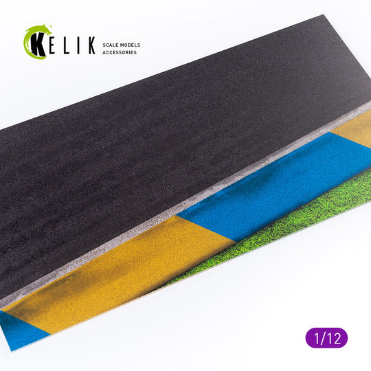Asphalt road Moto race track type 1  Base - Acrylic 3 mm (180 x 357 mm)