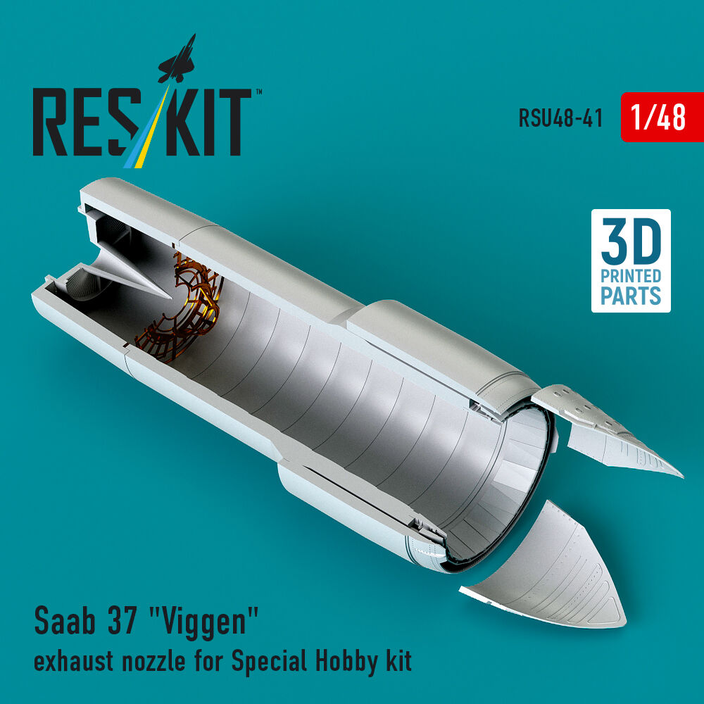 Saab 37 Viggen exhaust nozzle for Special Hobby kit (3D Printed)