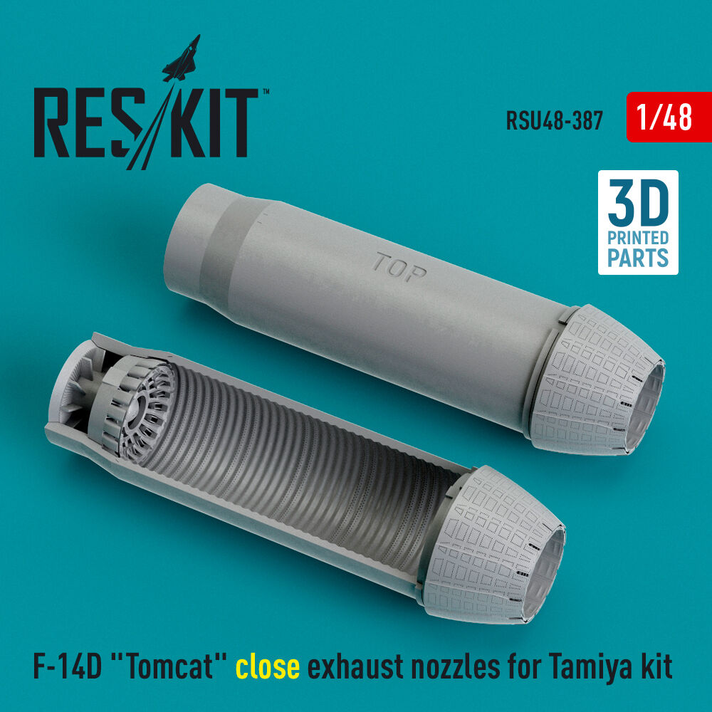F-14D Tomcat close exhaust nozzles for Tamiya kit (3D Printed)