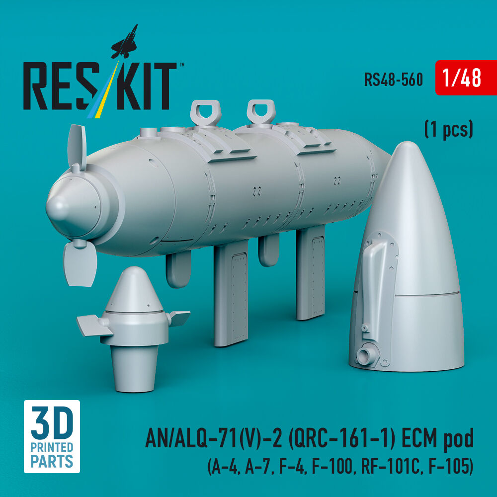 AN/ALQ-71(V)-2 (QRC-161-1) ECM pod (1pcs) (A-4, A-7, F-4, F-100, RF-101C, F-105) (3D Printed)