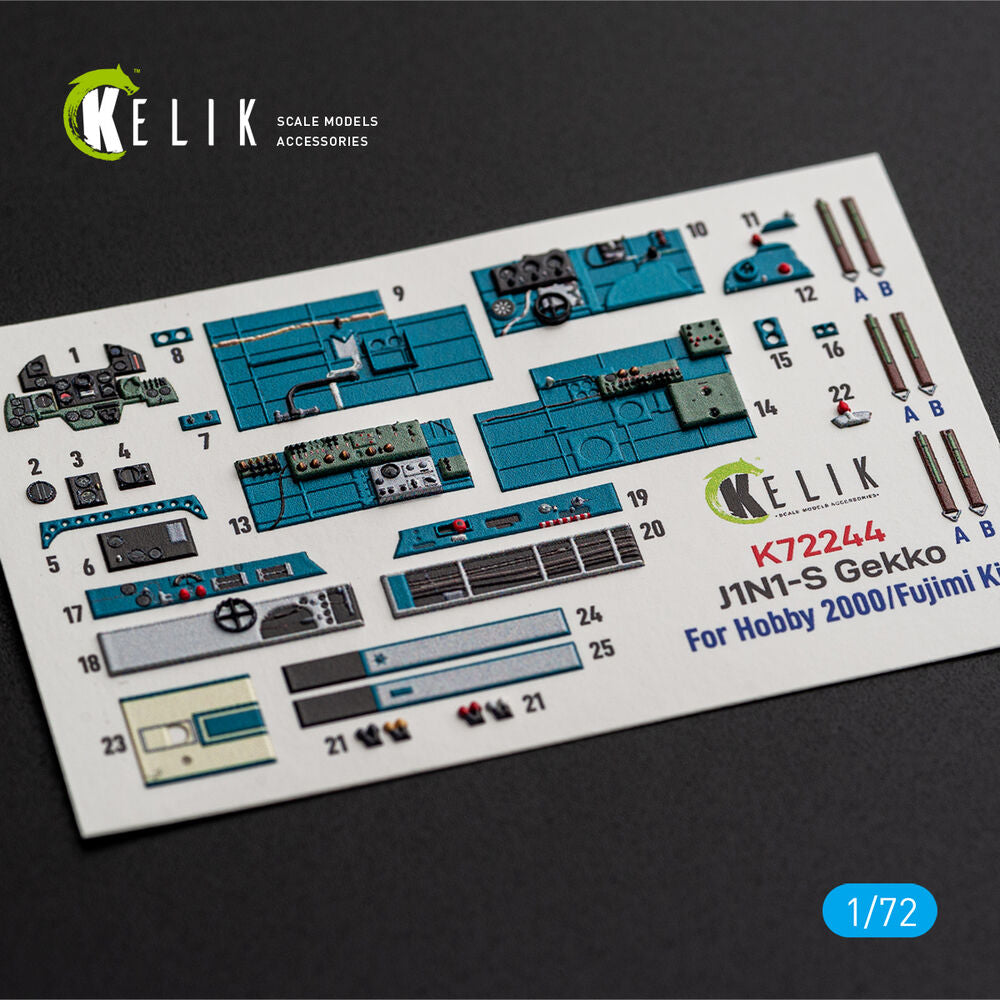 J1N1-S Gekko - interior 3D decals for Fujimi / Hobby 2000